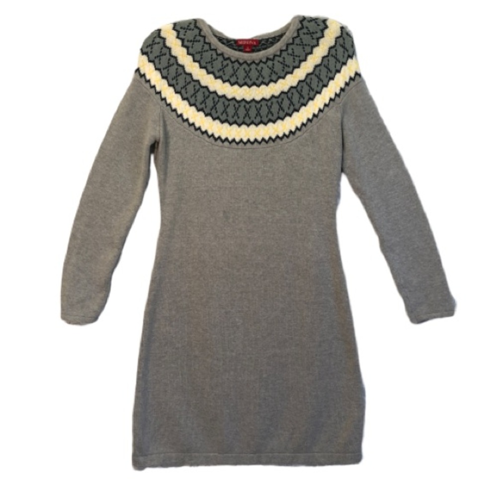 Merona Gray Long Sleeve Sweater Dress